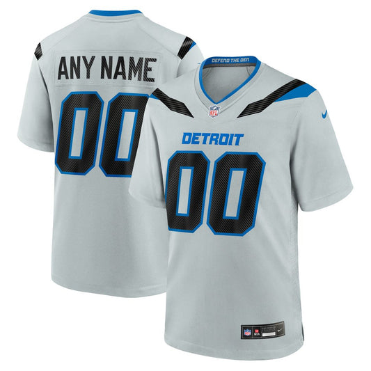 Detroit Lions Nike Silver 2026 Rivalries Collection Game Custom Jersey