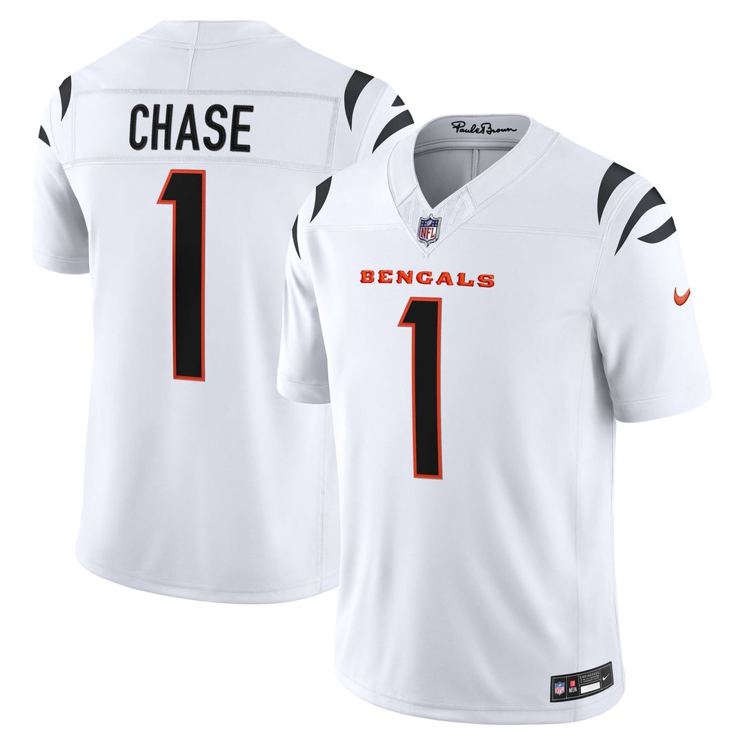 Cincinnati Bengals Ja'Marr Chase Nike Orange Alternate Vapor F.U.S.E. Stitched Limited Jersey