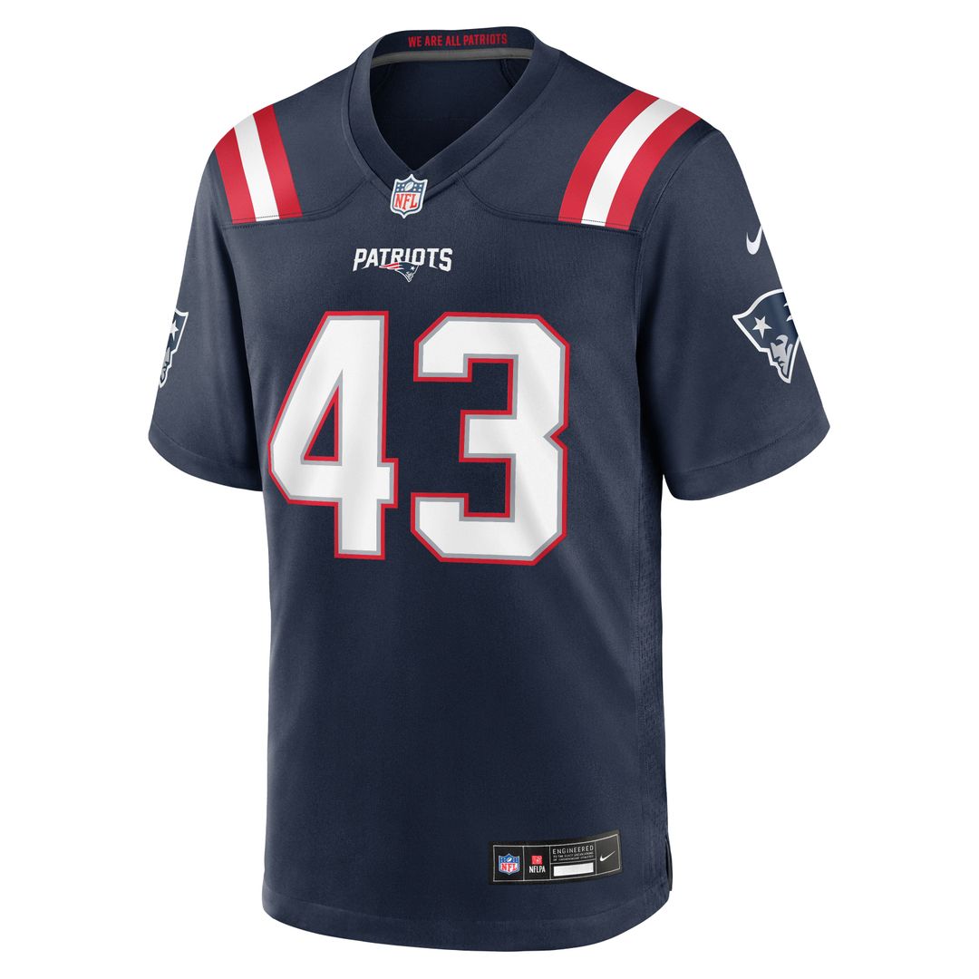 New England Patriots Bradyn Swinson Nike Navy Team Game Jersey