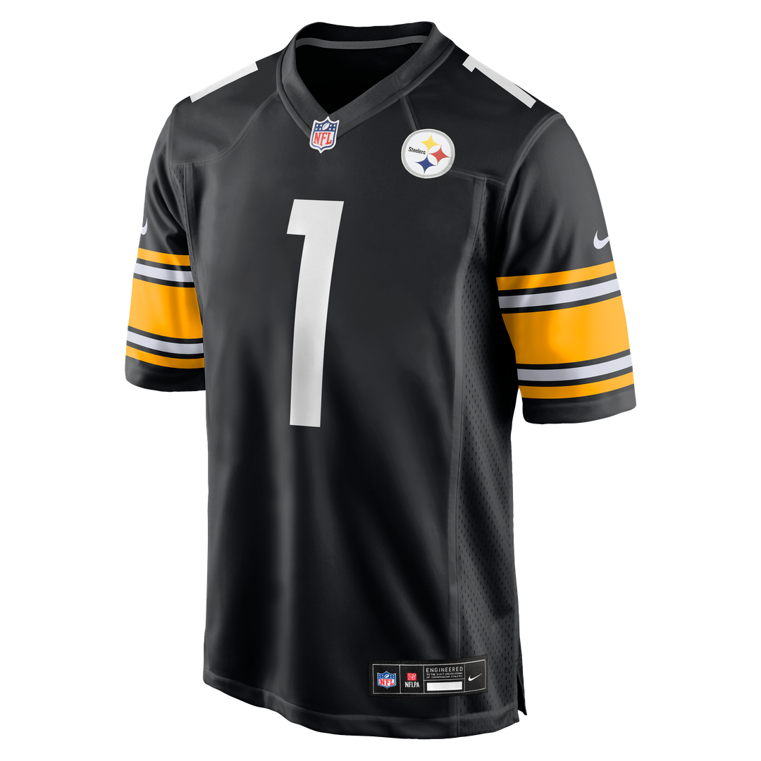 Pittsburgh Steelers Number 1 Dad Nike Black Game Jersey