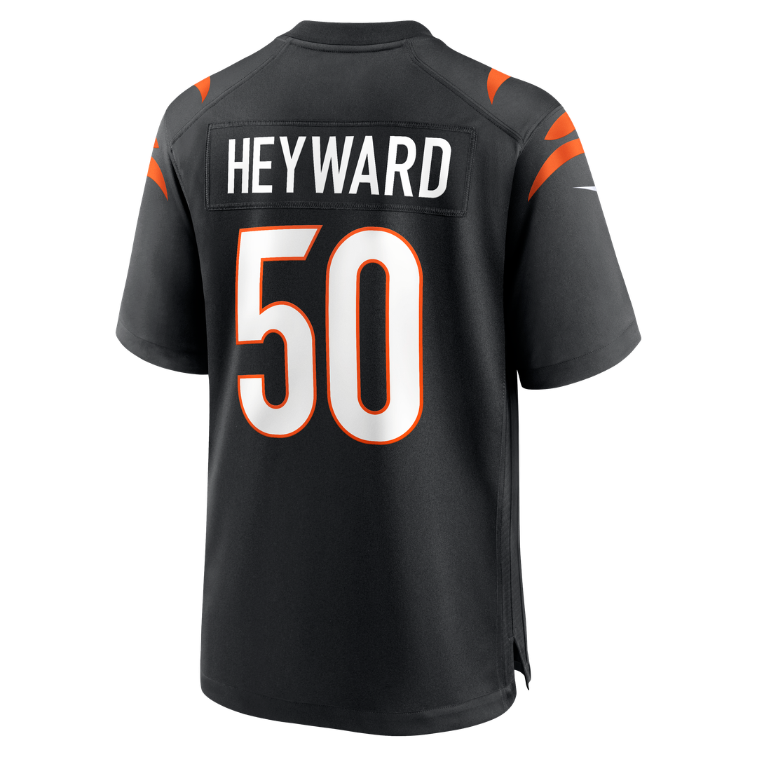 Cincinnati Bengals Shaka Heyward Nike Black Team Game Jersey