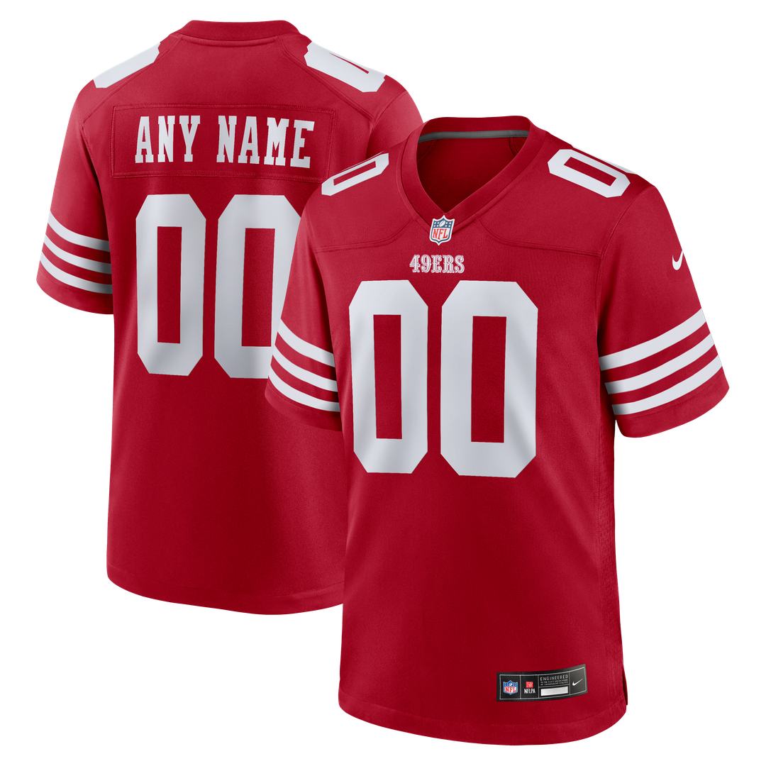 San Francisco 49ers Nike Scarlet 80th Anniversary Alternate Custom Game Jersey