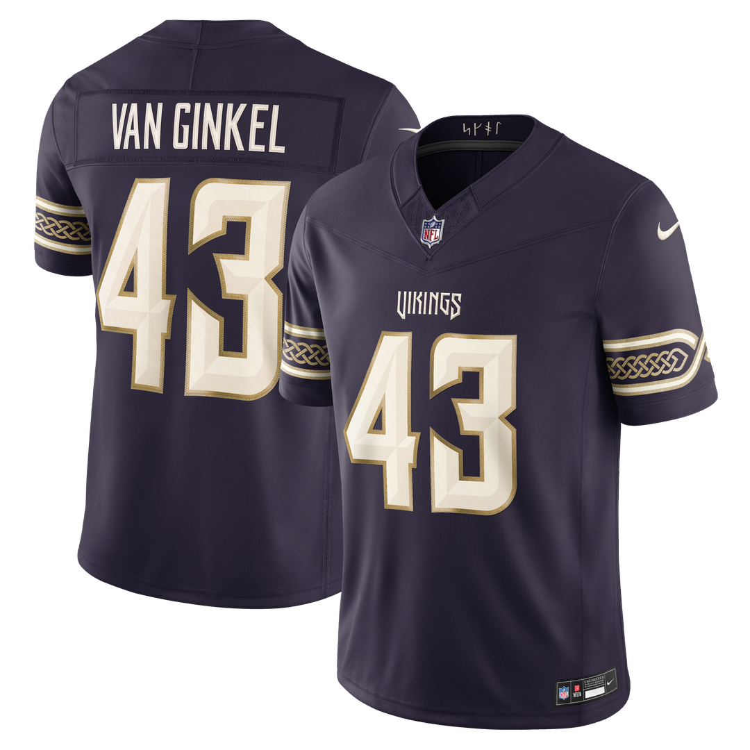 Minnesota Vikings Andrew Van Ginkel Nike Purple 2026 Rivalries Collection Stitched Limited Jersey