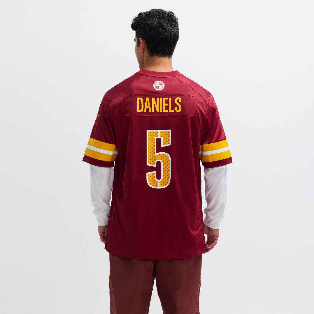 Washington Commanders Jayden Daniels Nike Black Alternate Game Player Jersey