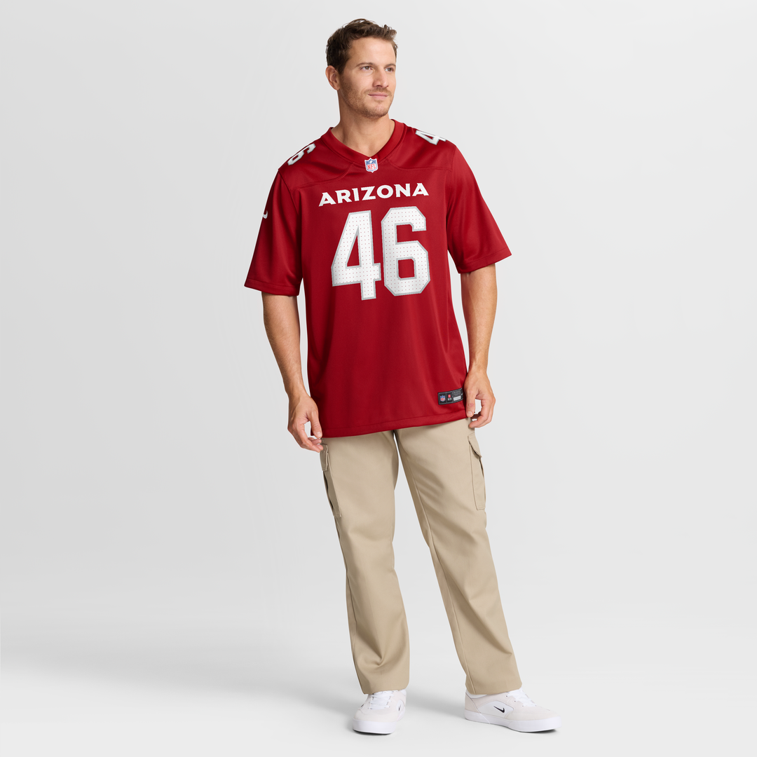 Arizona Cardinals Aaron Brewer Nike Cardinal Team Game Jersey