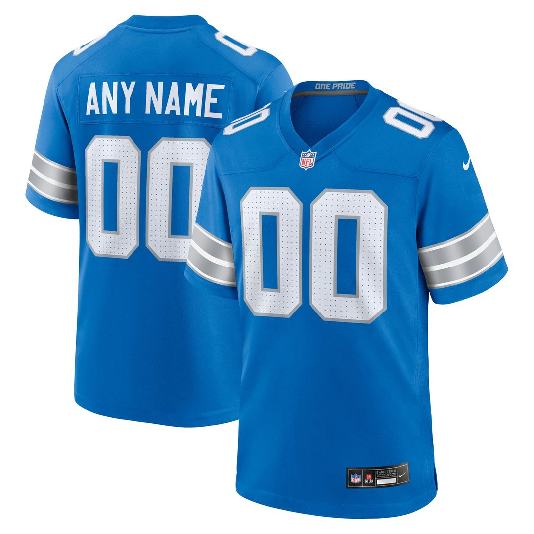 Detroit Lions Nike Black Alternate Custom Game Jersey
