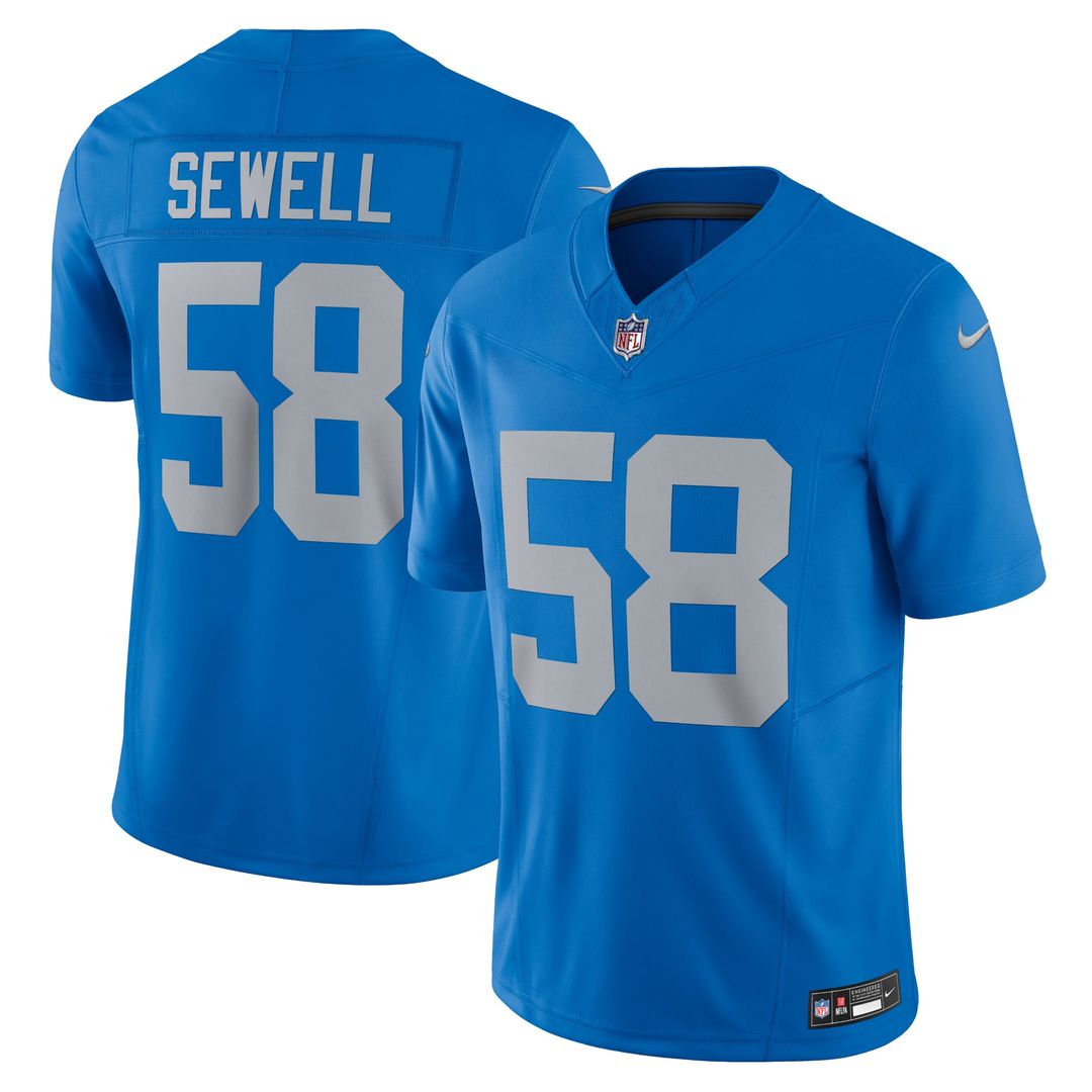 Detroit Lions Penei Sewell Nike Black Vapor F.U.S.E. Alternate Limited Jersey
