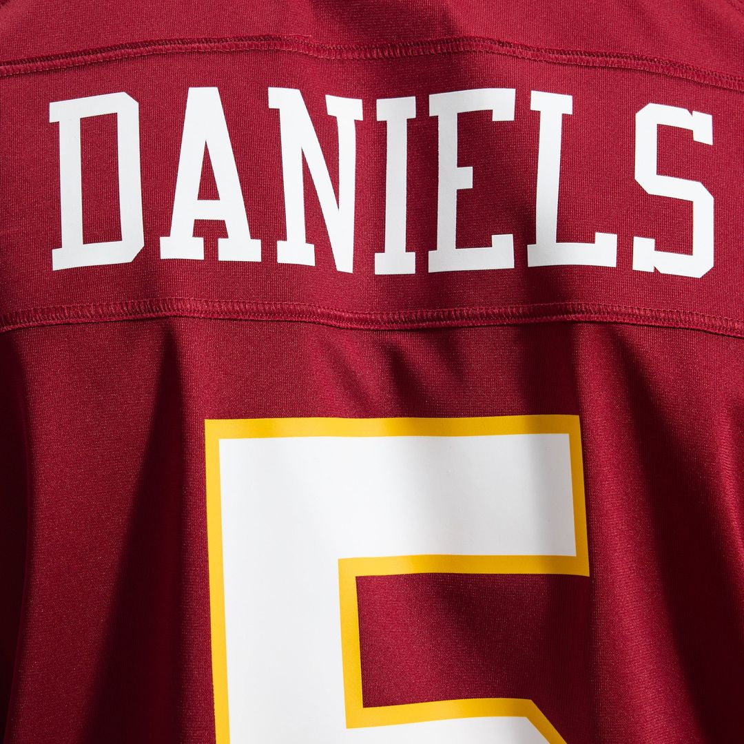 Hail Raiser Washington Commanders Jayden Daniels Nike Black Alternate Game Jersey