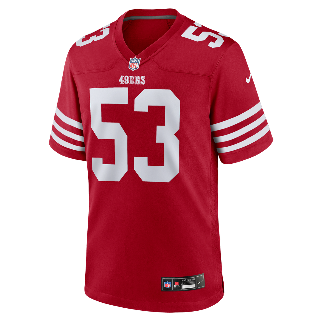 San Francisco 49ers Jaden Dugger III Nike Scarlet Team Game Jersey