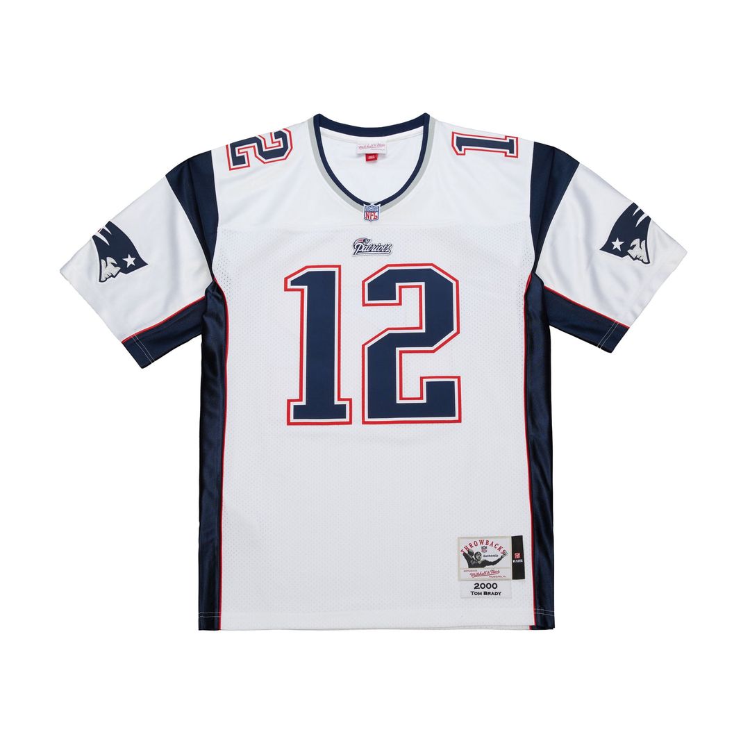 New England Patriots Tom Brady Mitchell & Ness Navy Super Bowl XXXVI Authentic Throwback Jersey