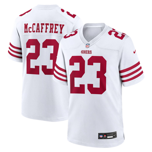 San Francisco 49ers Christian McCaffrey Nike White Game Player Jersey