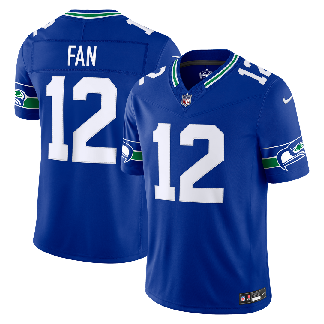 Seattle Seahawks 12s Nike Royal Alternate Vapor F.U.S.E. Stitched Limited Jersey