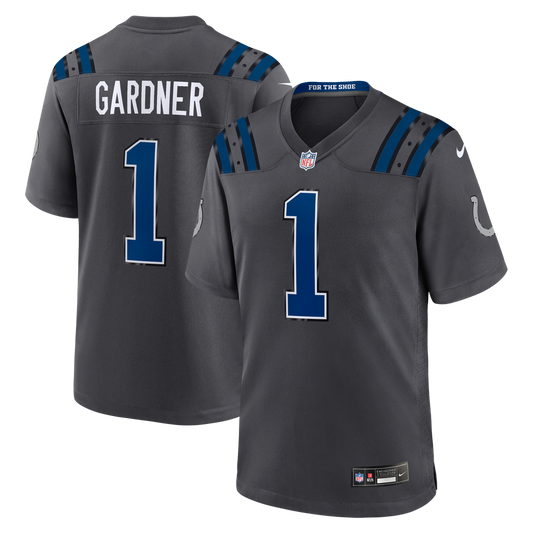 Indianapolis Colts Ahmad Sauce Gardner Nike Anthracite 2026 Rivalries Collection Game Jersey