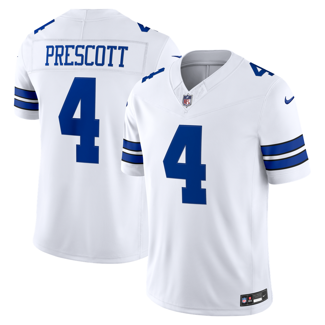 Dallas Cowboys Dak Prescott Nike White Vapor F.U.S.E. Stitched Limited Jersey