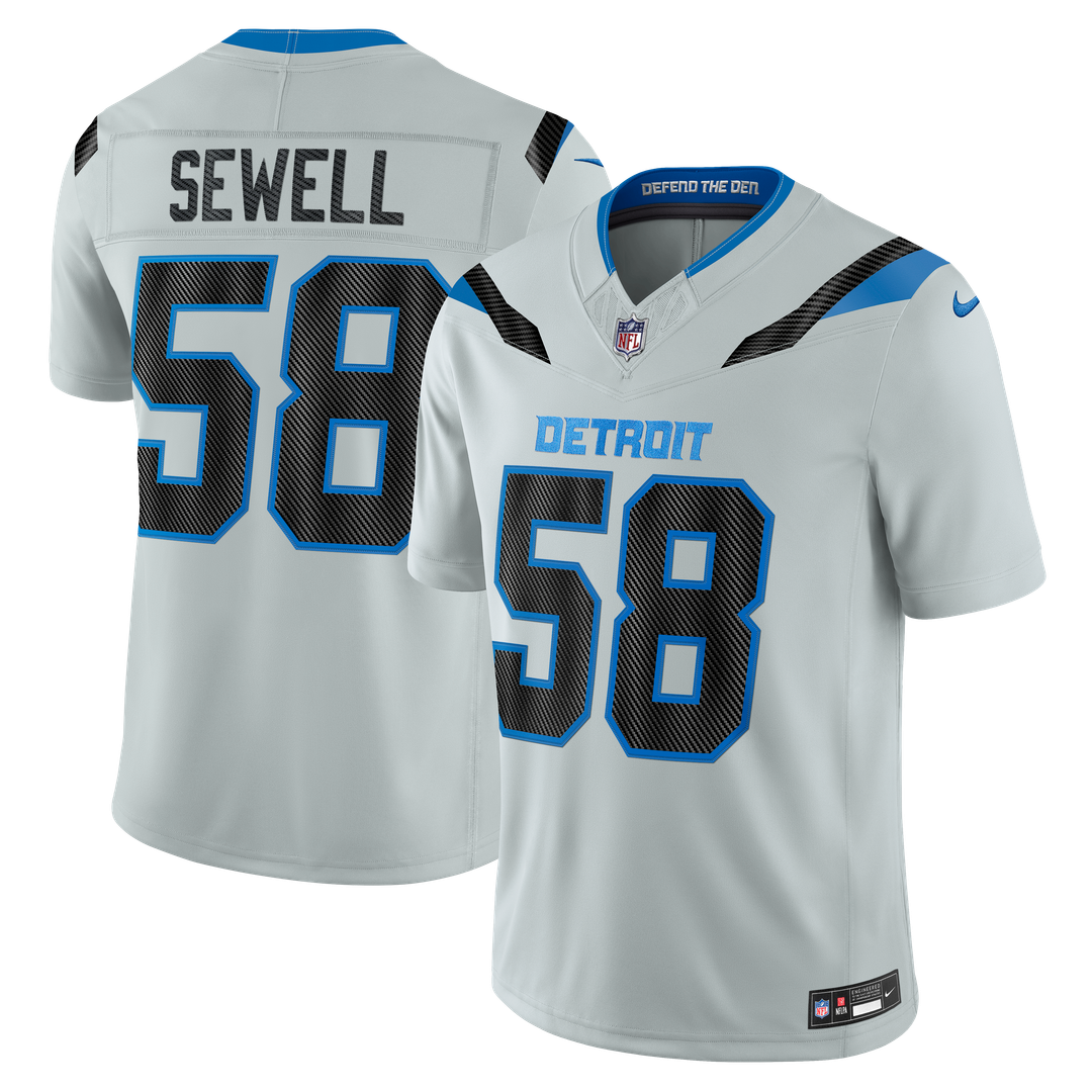 Detroit Lions Penei Sewell Nike Silver 2026 Rivalries Collection Stitched Limited Jersey