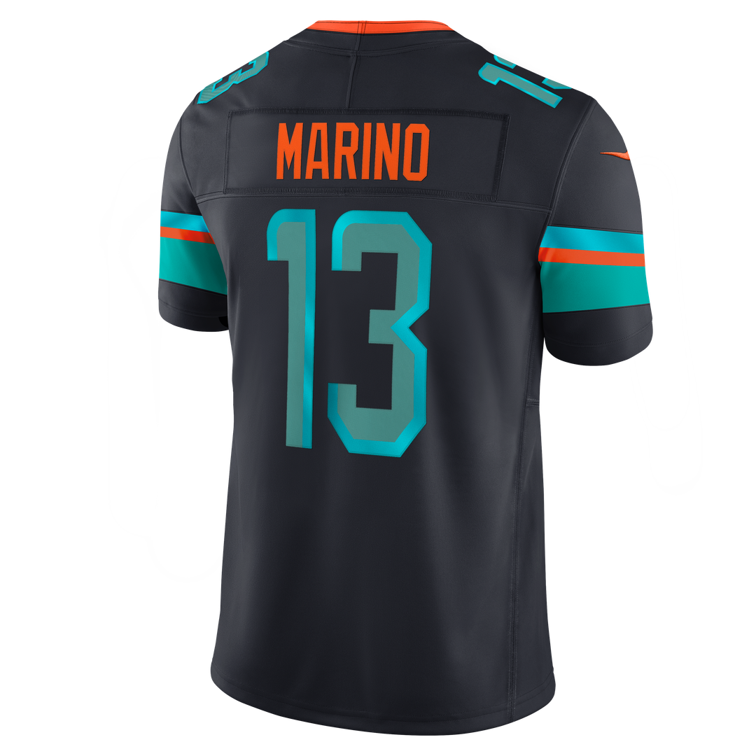 Miami Dolphins Dan Marino Nike Navy Rivalries Collection Stitched Limited Jersey