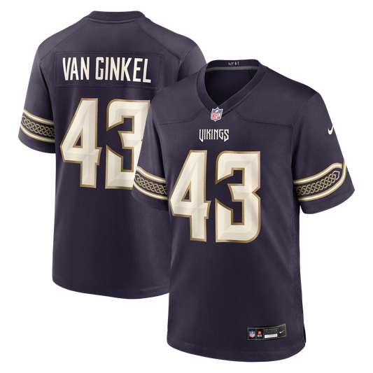 Minnesota Vikings Andrew Van Ginkel Nike Purple 2026 Rivalries Collection Game Jersey