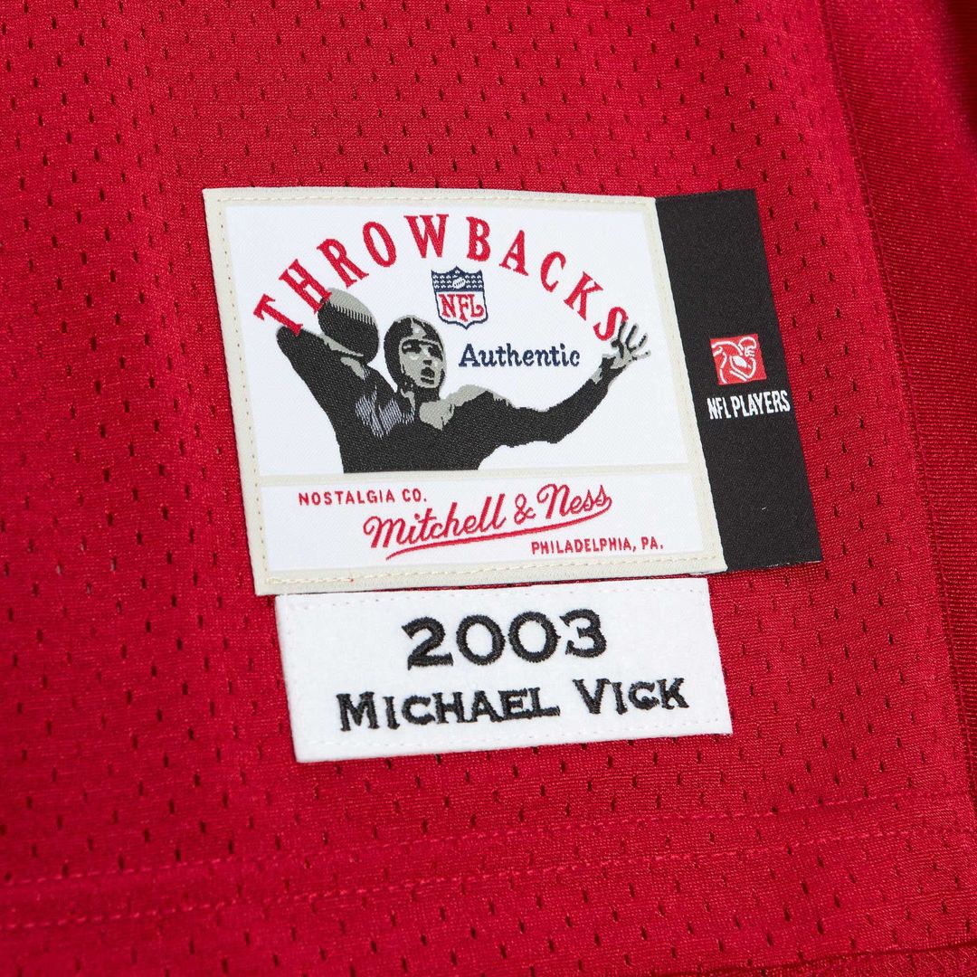 Atlanta Falcons 2003 Michael Vick Mitchell & Ness Red Authentic Throwback Retired Player Jersey