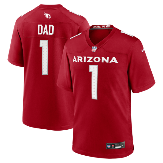 Arizona Cardinals Number 1 Dad Nike Cardinal Game Jersey