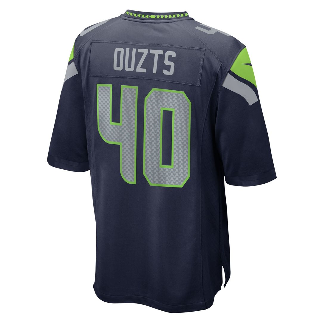 Seattle Seahawks Robbie Ouzts Nike College Navy Team Game Jersey