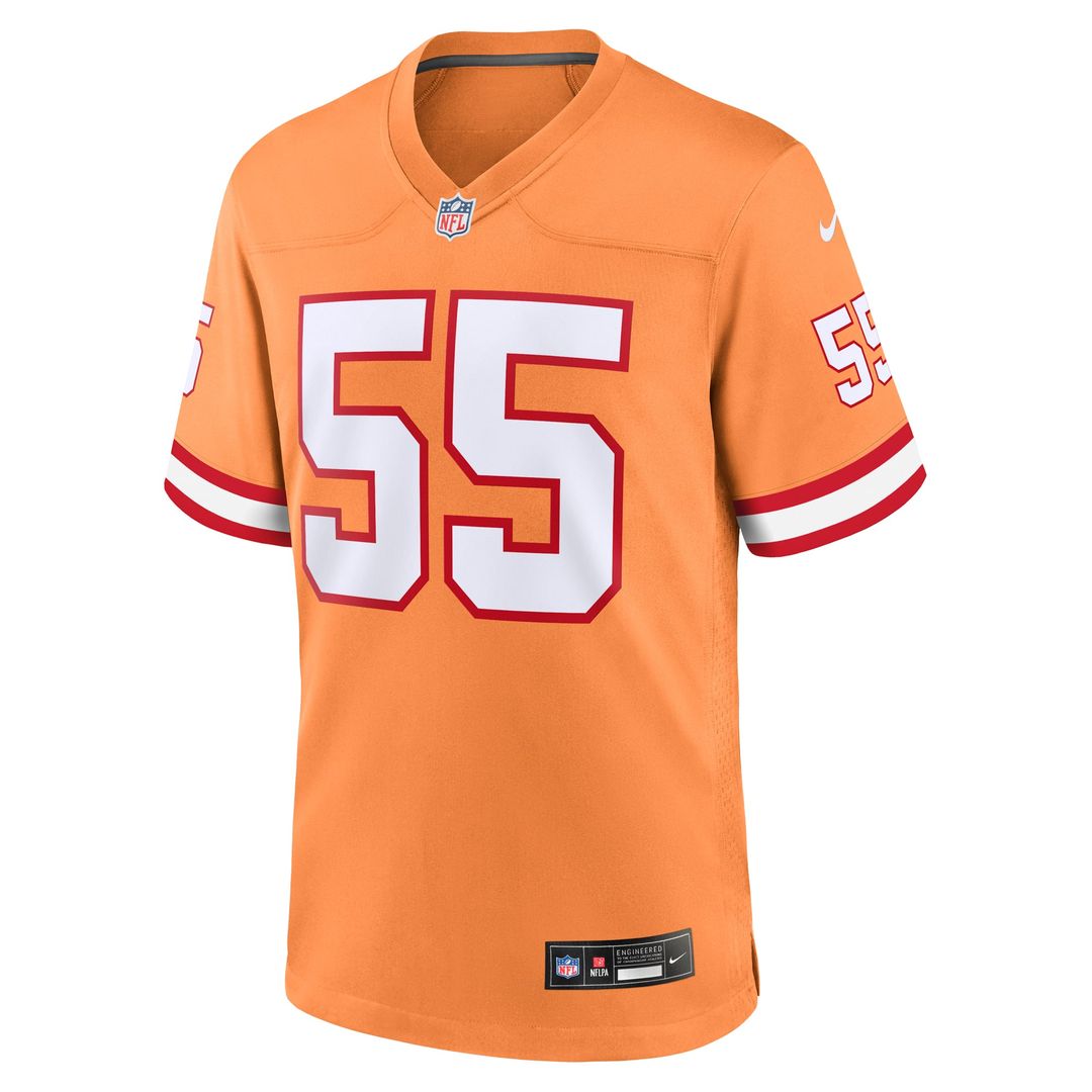 Tampa Bay Buccaneers Derrick Brooks Nike Orange Throwback Game Jersey