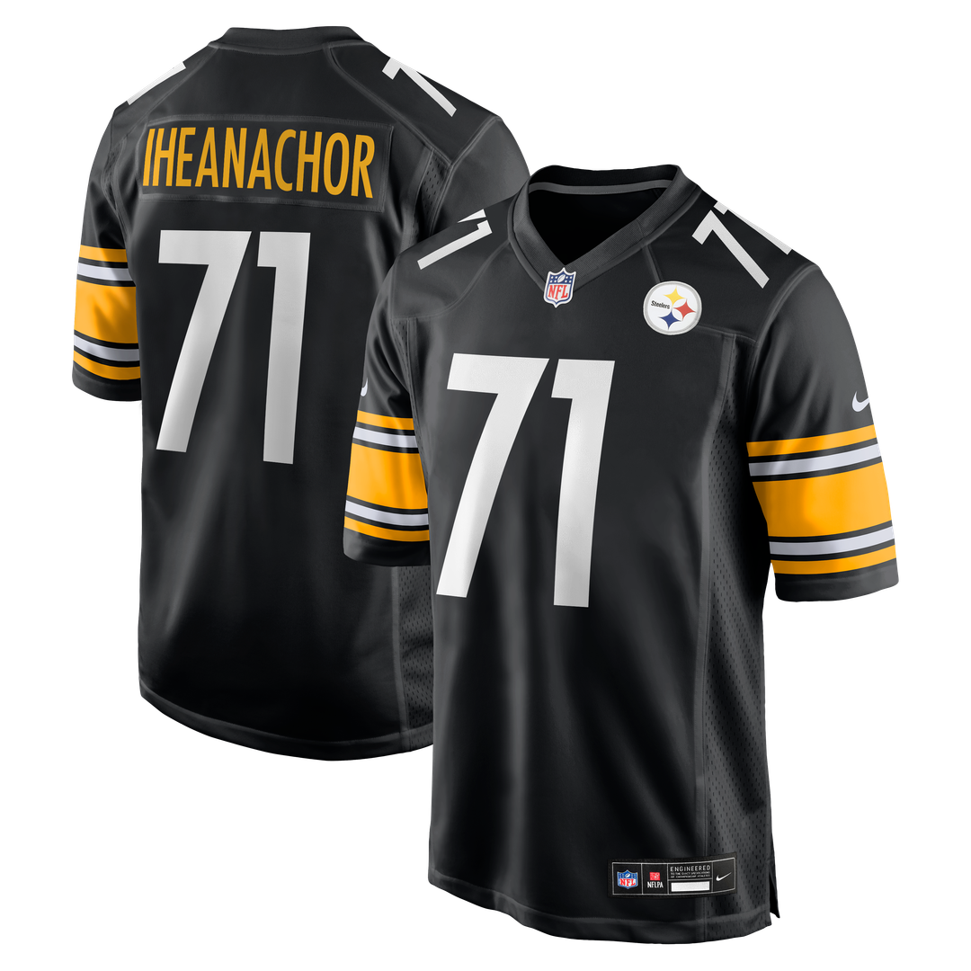 Pittsburgh Steelers Max Iheanachor Nike Black Team Game Jersey