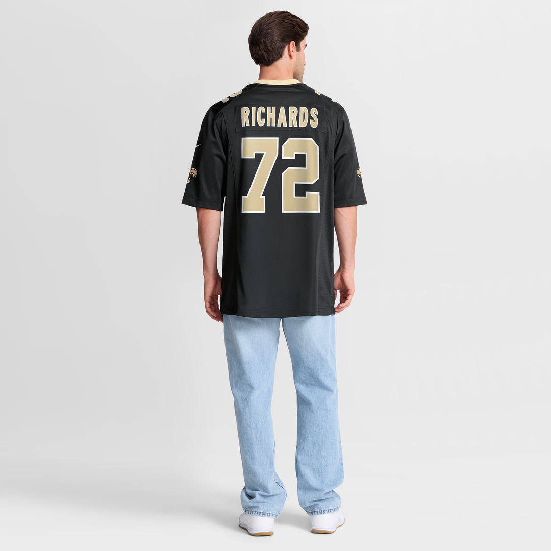 New Orleans Saints Asim Richards Nike Black Team Game Jersey