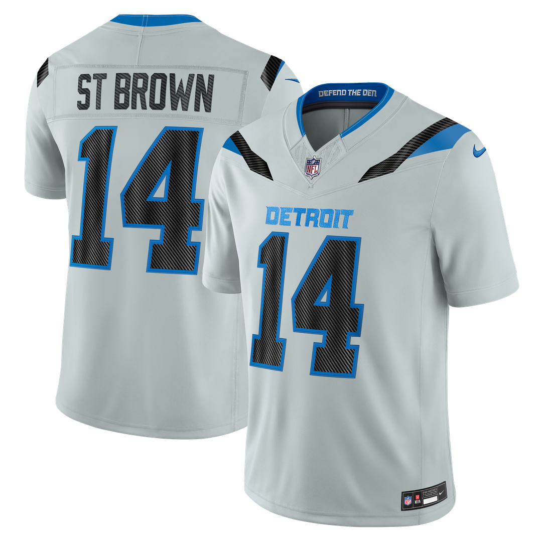 Detroit Lions Amon-Ra St. Brown Nike Silver 2026 Rivalries Collection Stitched Limited Jersey
