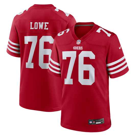 San Francisco 49ers Vederian Lowe Nike Scarlet Team Game Jersey