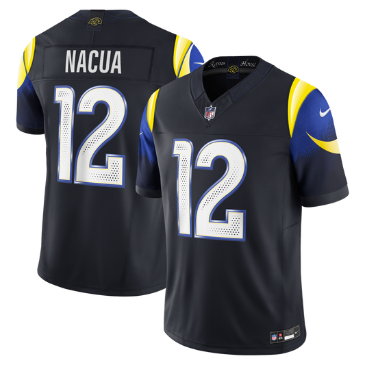 Los Angeles Rams Puka Nacua Nike Dark Blue Rivalries Collection Stitched Limited Jersey