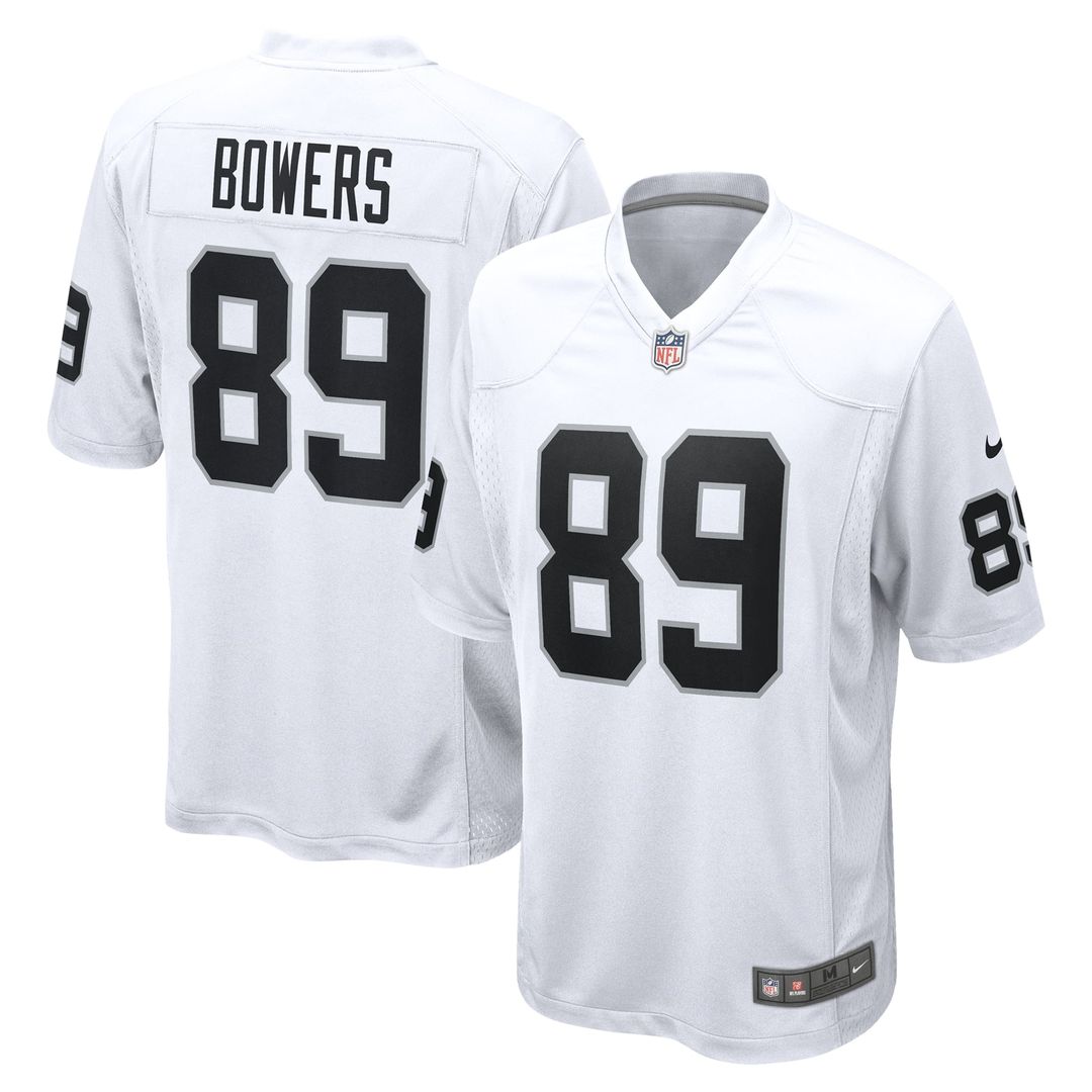 Las Vegas Raiders Brock Bowers Nike White Game Jersey