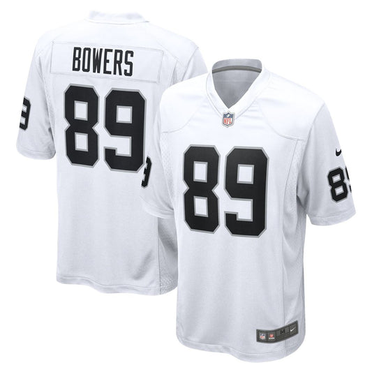 Las Vegas Raiders Brock Bowers Nike White Game Jersey