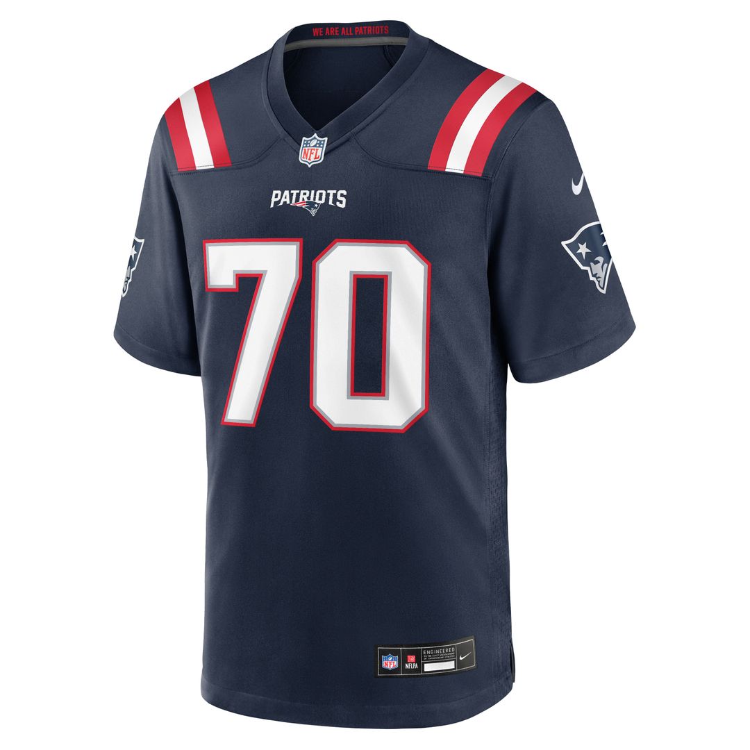 New England Patriots Greg Van Roten Nike Navy Team Game Jersey