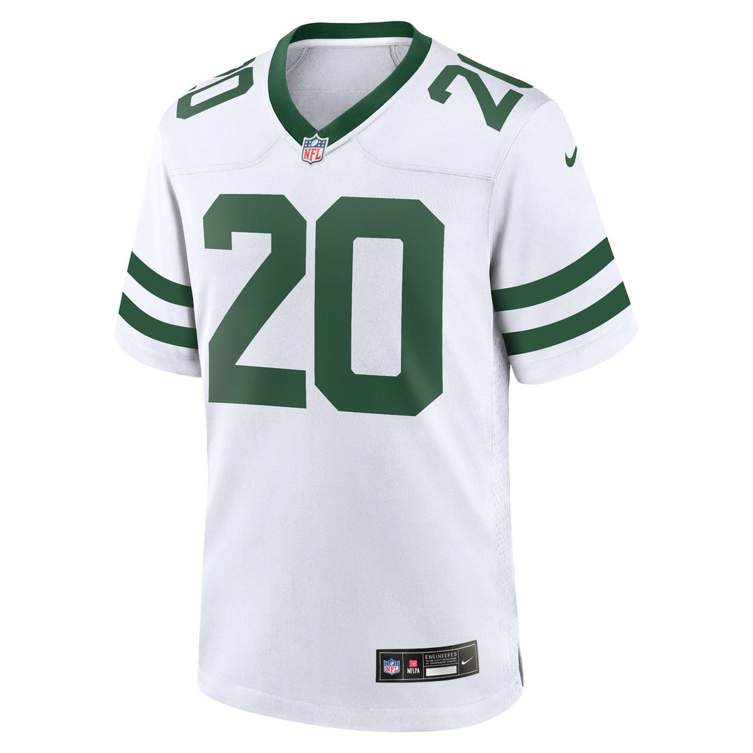 New York Jets Breece Hall Nike Legacy Black Alternate Game Jersey