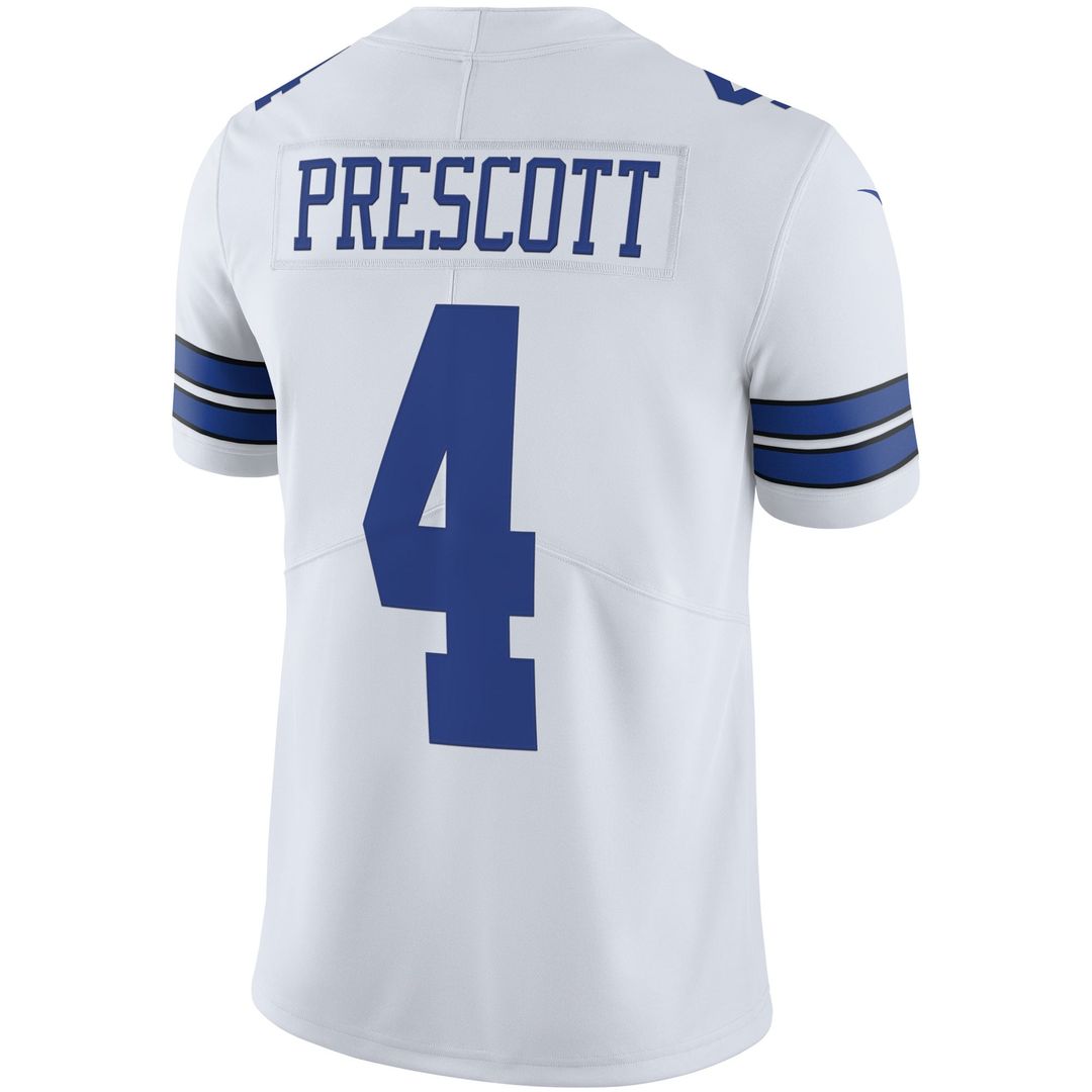 Dallas Cowboys Dak Prescott Nike White Vapor Limited Player Jersey