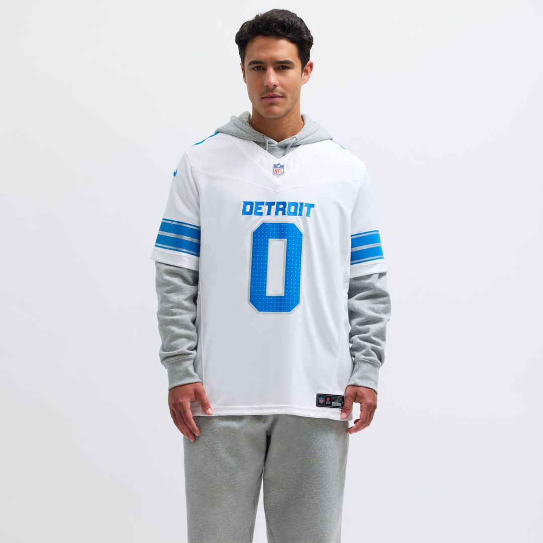 Detroit Lions Jahmyr Gibbs Nike White Vapor F.U.S.E. Limited Jersey