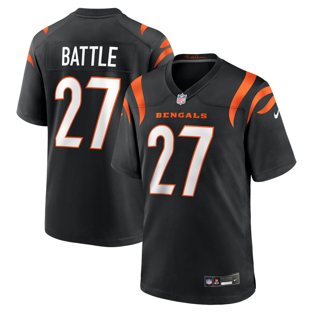 Cincinnati Bengals Jordan Battle Nike Black Team Game Jersey
