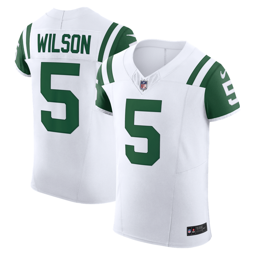 New York Jets Garrett Wilson Nike White Classic Alternate Vapor F.U.S.E. Elite Jersey