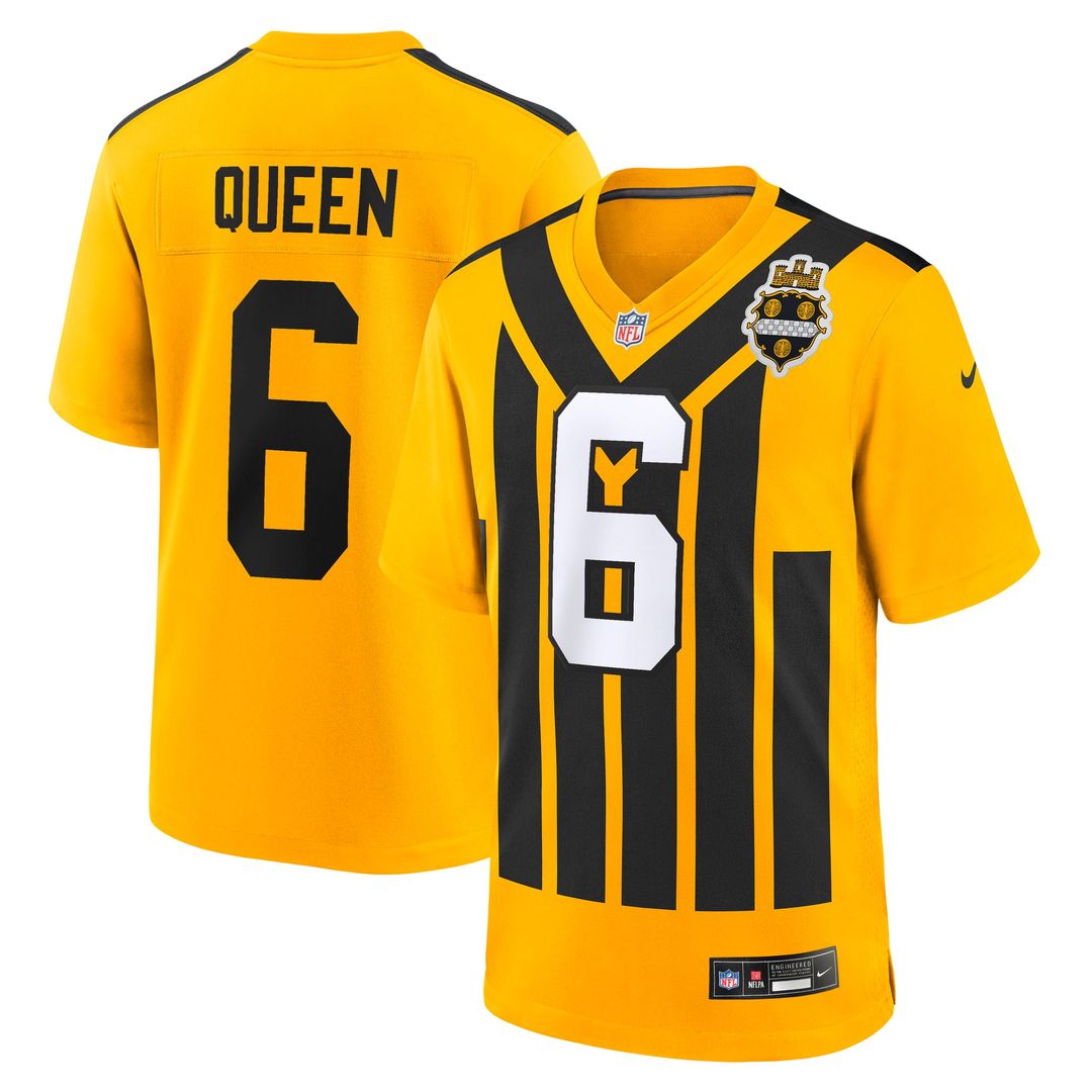 Pittsburgh Steelers Patrick Queen Nike Black Game Player Jersey