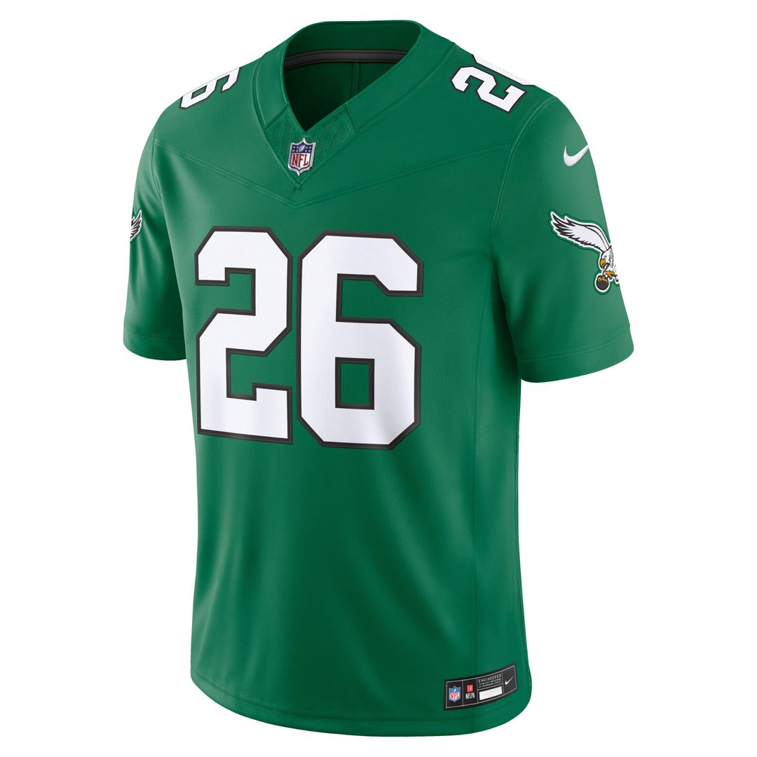 Philadelphia Eagles Saquon Barkley Nike Kelly Green Alternate Vapor F.U.S.E. Stitched Limited Jersey