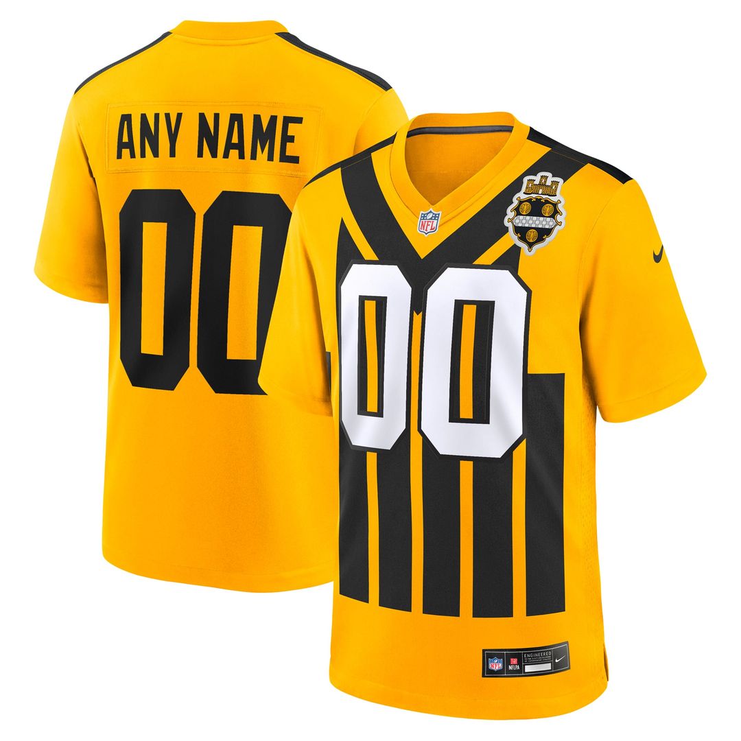 Pittsburgh Steelers Nike Gold Alternate 1933 Throwback Game Custom Jersey