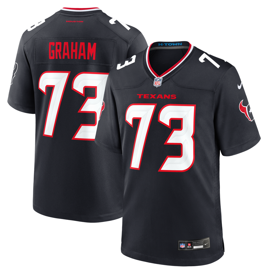 Houston Texans Derrick Graham Nike Navy Team Game Jersey