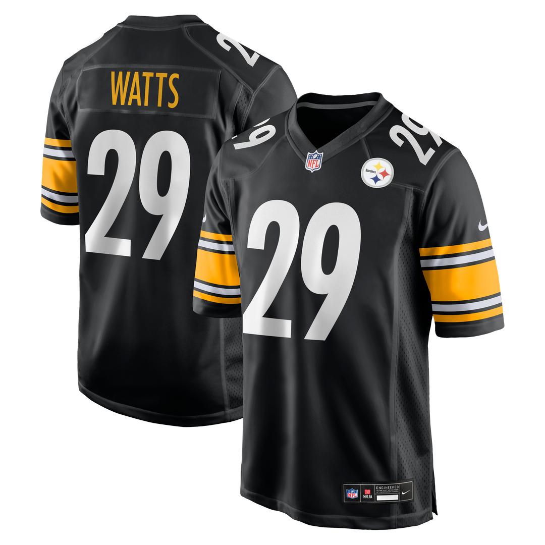 Pittsburgh Steelers Ryan Watts Nike Black Game Jersey