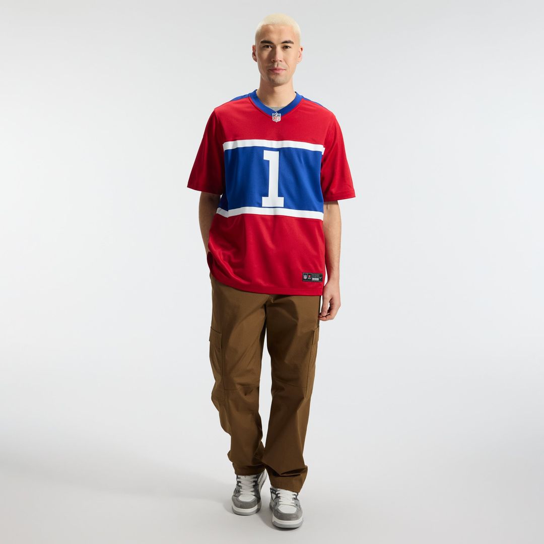 New York Giants Malik Nabers Nike Century Red Alternate Game Jersey