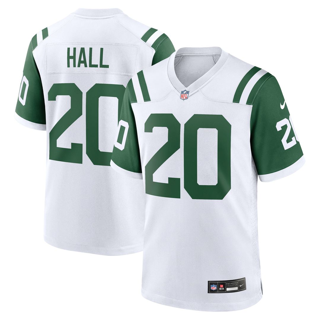 New York Jets Breece Hall Nike White Classic Alternate Game Jersey