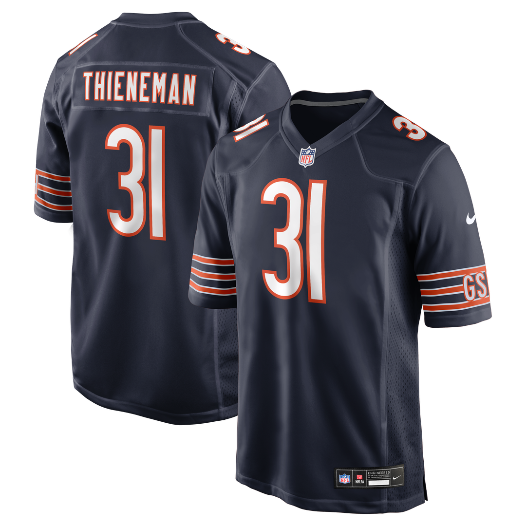 Chicago Bears Dillon Thieneman Nike Navy Team Game Jersey