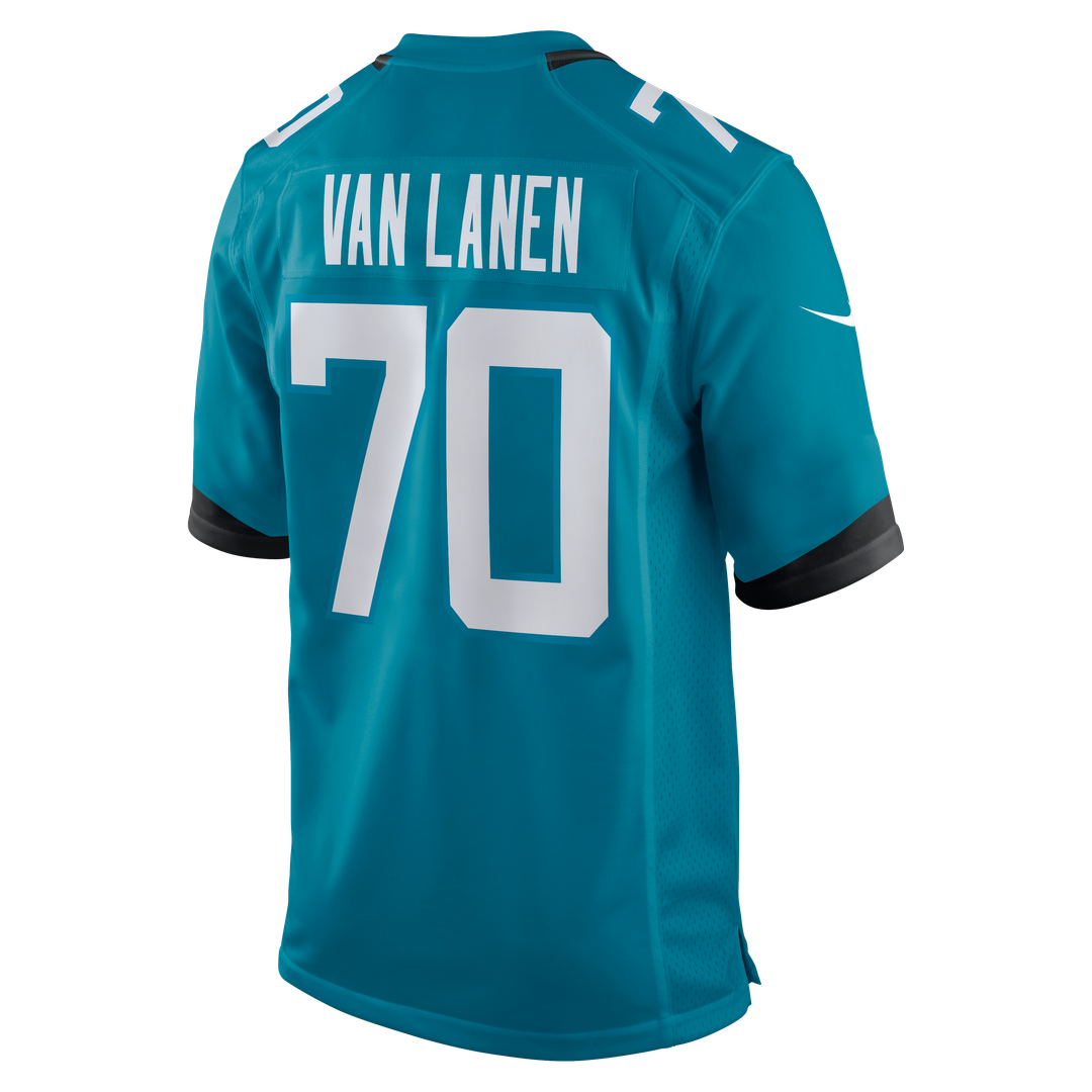 Jacksonville Jaguars Cole Van Lanen Nike Teal Game Player Jersey