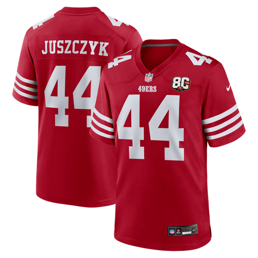 San Francisco 49ers Kyle Juszczyk Nike Scarlet 80th Anniversary Game Jersey