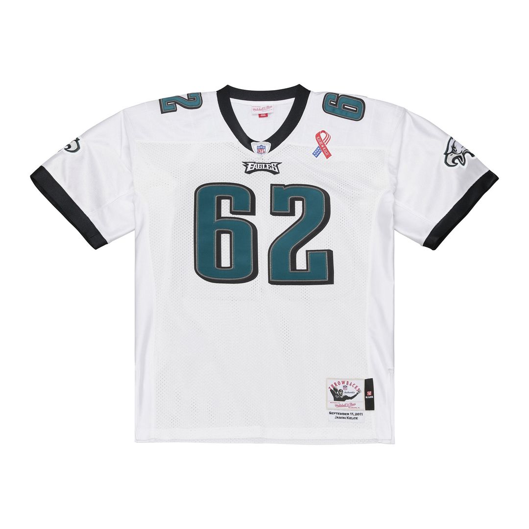 Philadelphia Eagles Jason Kelce Mitchell & Ness White 2011 Authentic Throwback Jersey