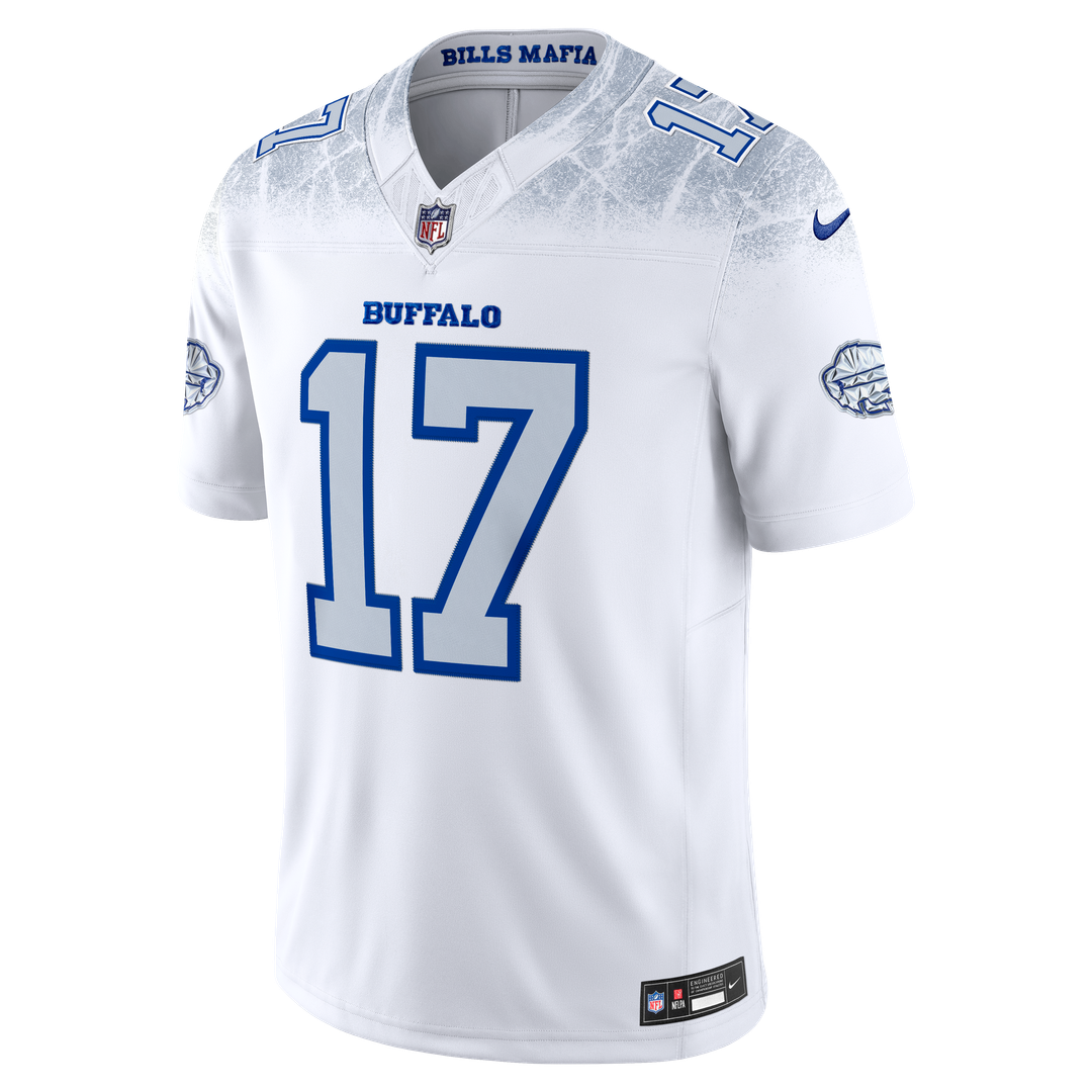 Buffalo Bills Josh Allen Nike White Rivalries Collection Stitched Limited Jersey